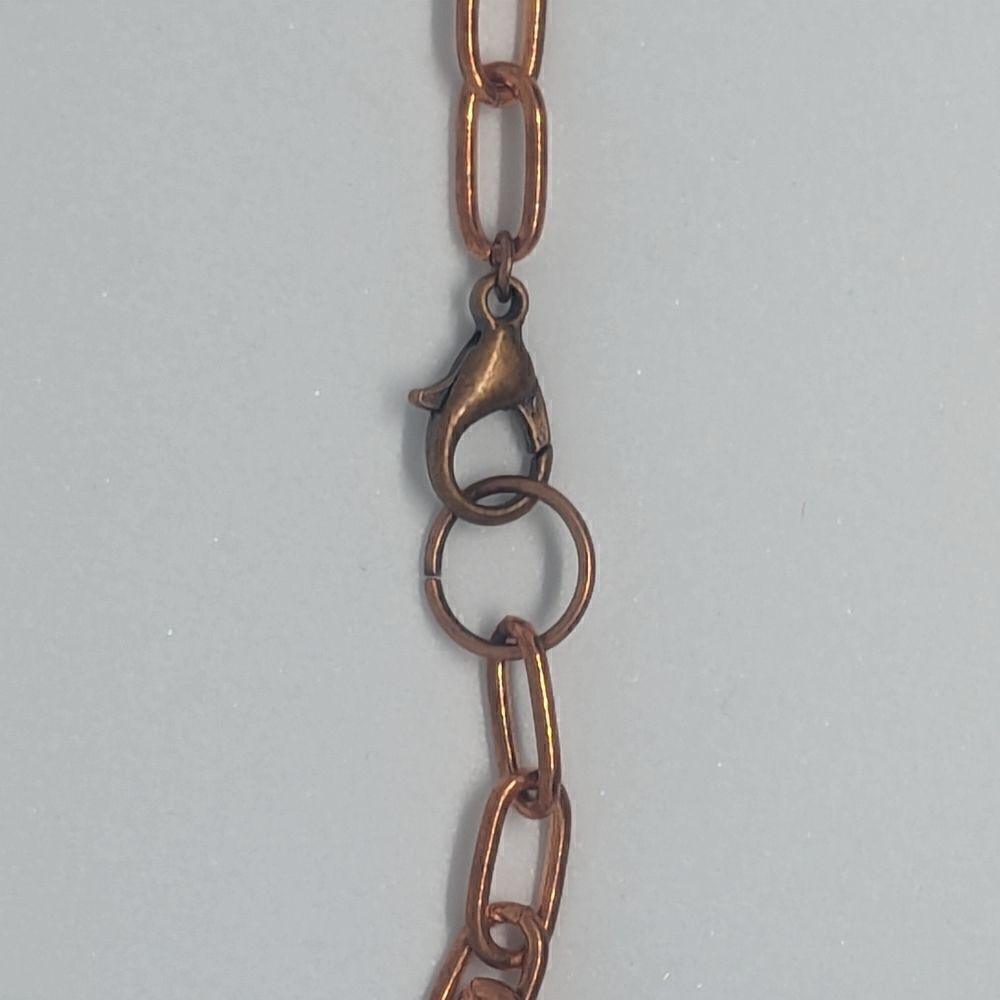 'Ameliana' Unakite Rune, Bornite & Ruby Necklace - Picture 9 of 9